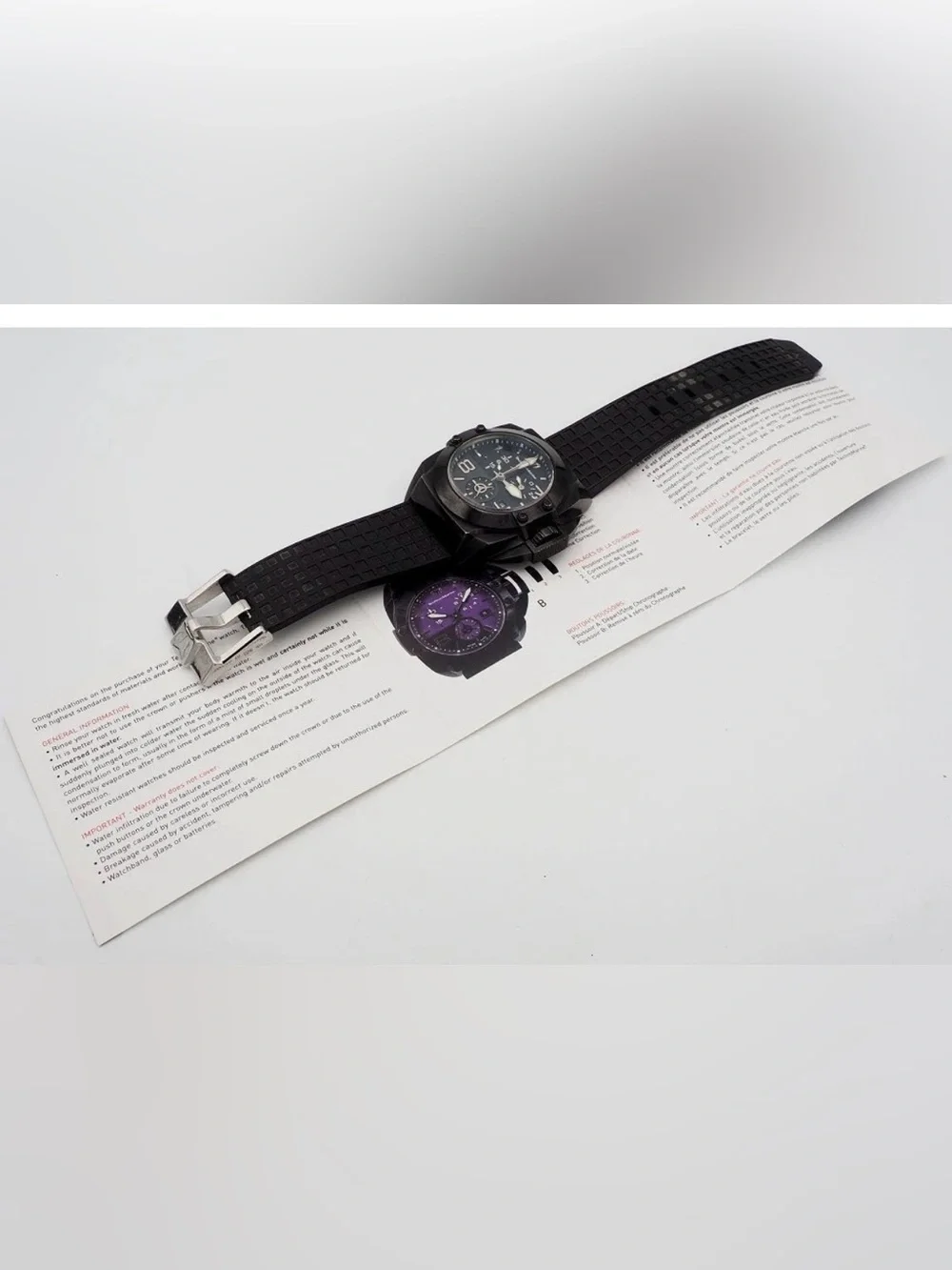 TechnoMarine Chronograph Blackwatch Quartz SWISS MADE Box & Papers New Battery
